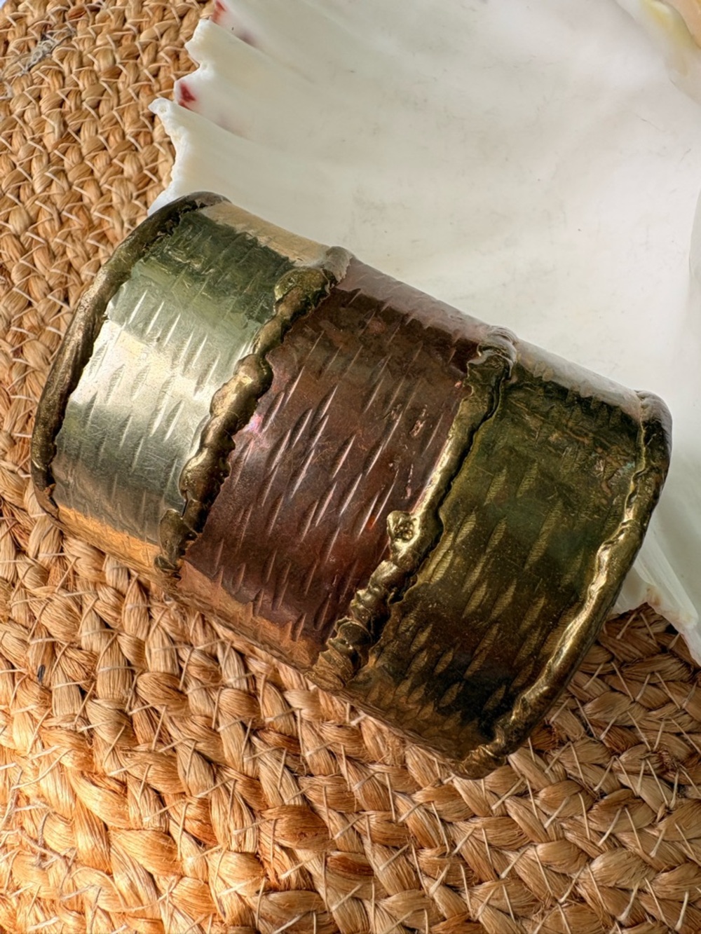 Vintage Brass & Copper Cuff Bracelet